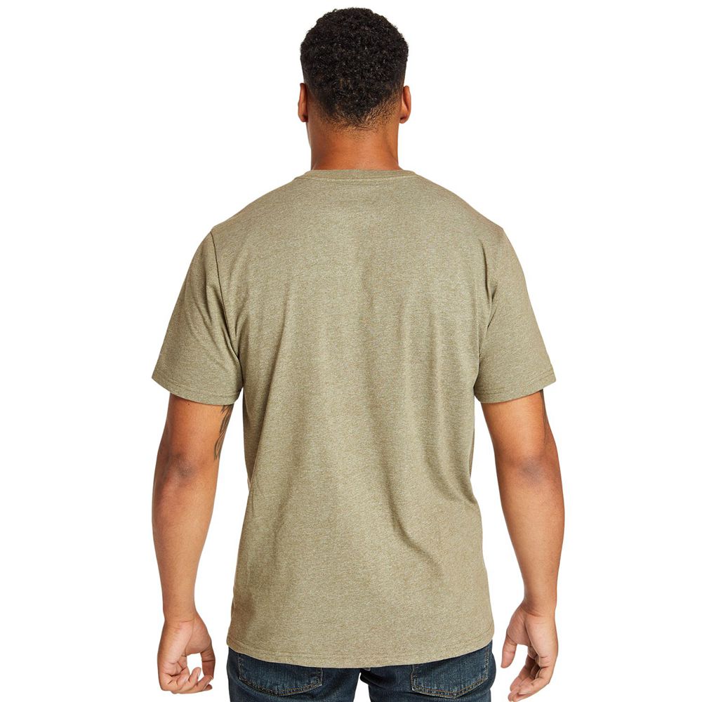 Camisetas Masculino - Timberland Pro® Short Sleeve Base Plate Wicking Logo - WJTDO3569 - Verde Oliva